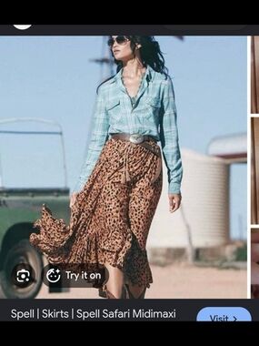 Spell Safari Skirt READ ReAD ReAD FLAWED Tag Small As Is